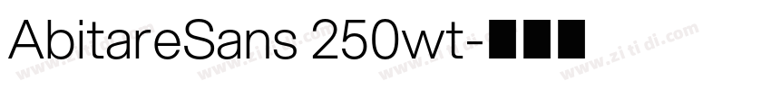 AbitareSans 250wt字体转换